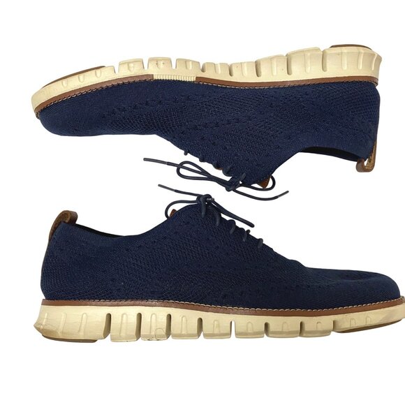 Cole Haan Zerogrand Wingtip Oxford Grand.OS C24947 Knit Navy Blue Shoes Mens 10M main image 4